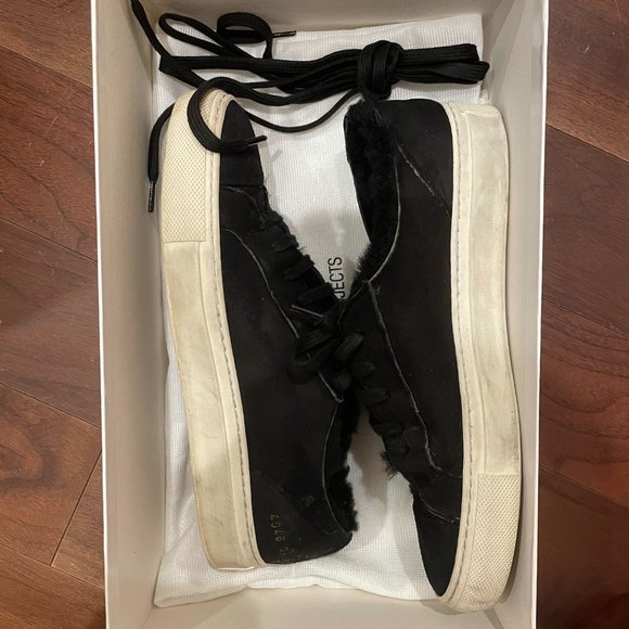 Common Projects Shearling Suede Low-top Sneaker - Picture 3 of 6